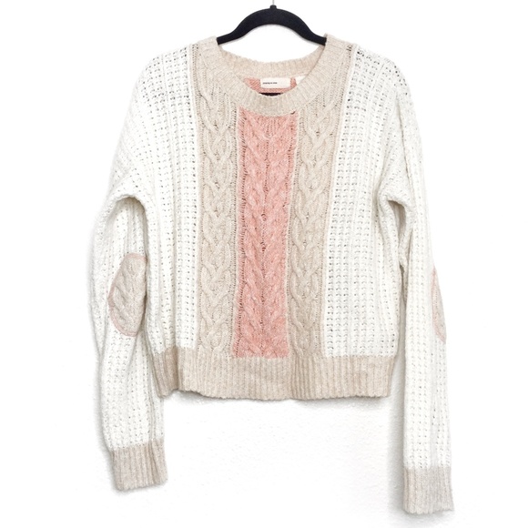 Anthropologie Sweaters - Anthro Sleeping On Snow Cable Knit Sweater Cream M
